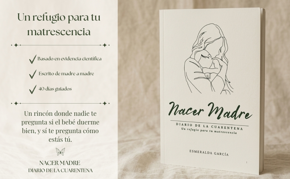 Diario Nacer Madre · basado en evidencia científica, escrito de madre a madre, 40 días guiados. Reseña de compradora verificada en Amazon.